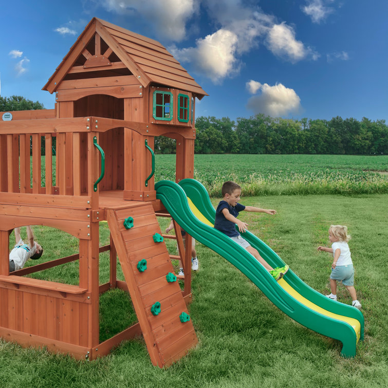 Backyard discovery tanglewood all cedar wood playset swing clearance set